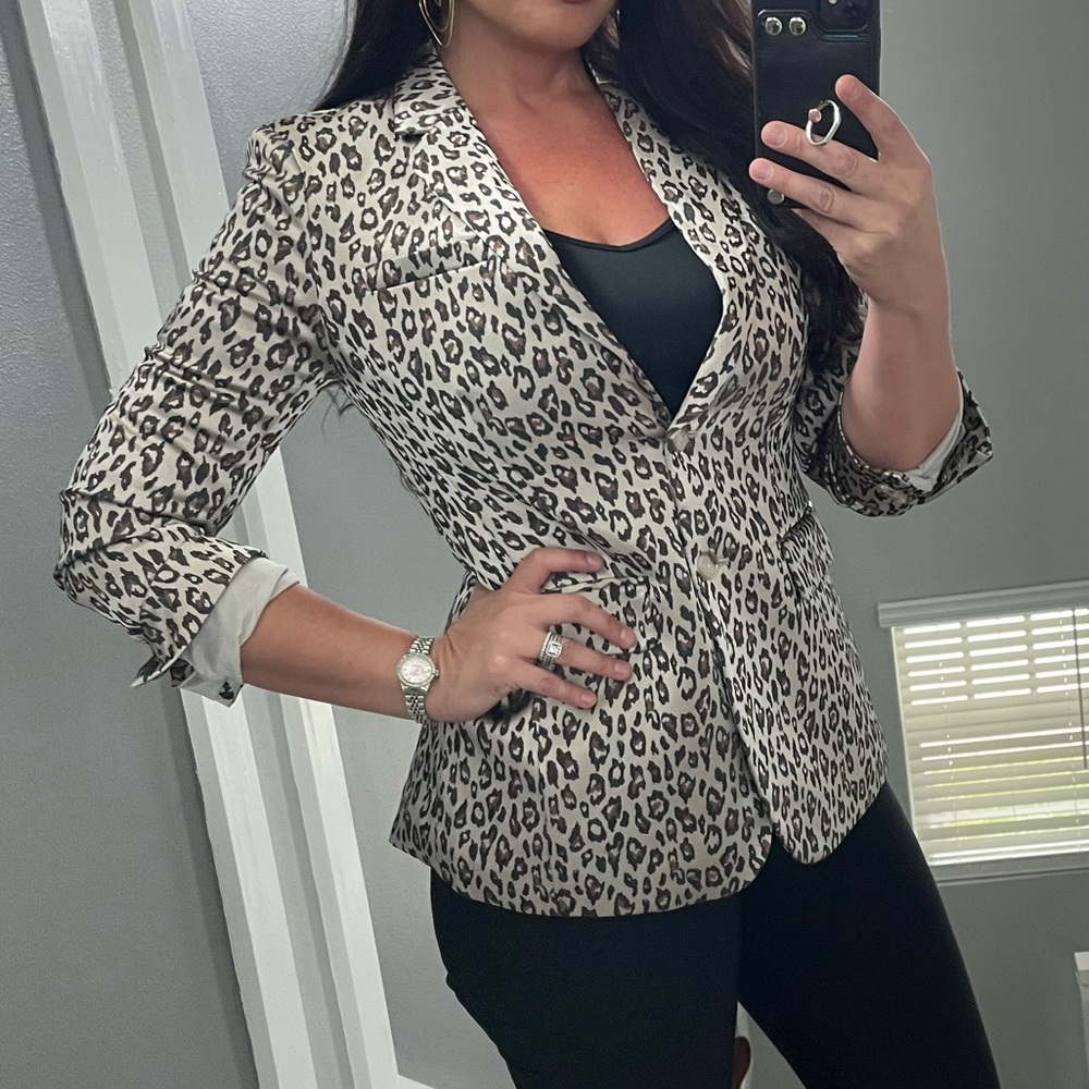 Bannana Republic Leopard Blazer
